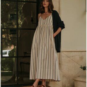 💙 Jenni Kayne Cove Dress, Natural/Navy Striped, Size: Medium 💙